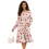 Pink Cherry Damen-Midikleid mit elastischen Ärmeln und V-Ausschnitt 1
