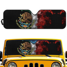 Sonnenschutzblende mit mexikanischer Flagge für die Windschutzscheibe des Jeep Wrangler JL