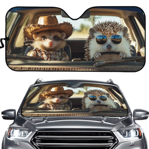 Animal Car Windshield Sun Shade Washable UV Heat Blocking
