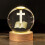 Crystal Ball Night Light with Cross Engraving 1 Pack 1