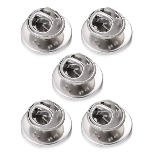 Butterfly Pin Backs Stainless Steel 5 Pieces