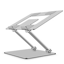 Computer Bracket Notebook Bracket Foldable Metal Heightened Heat Dissipation Bracket Conforms to Ergonomics (Silver)