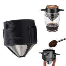 Stainless Steel Folding Coffee Filter Cup with Extendable