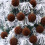 Velvet Flocked Christmas Ornaments Brown 12-Pack 1