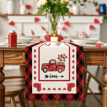 Chemin de table pour la Saint-Valentin, motif gnome, 183 cm (72 pouces)