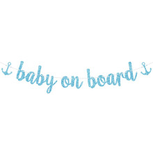 Bannière « Bébé à bord » - Thème Aloha Beach (1 pièce)