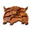 Ξύλινη σανίδα αλλαντικών Highlands Cow Design1 1