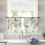 Sheer Curtains Vintage Sage Green Eucalyptus Leaf Design 1