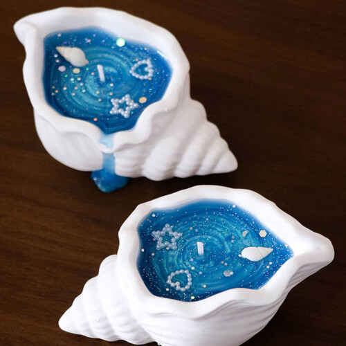 Seashell Aromatherapy Candle Jasmine Oolong Scent 1 Pack