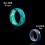 Glow-in-the-Dark Ring Unisex Size 6 Black Blue 2