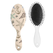 Beach Ocean Hair Brush Nautical Starfish Mermaid Print