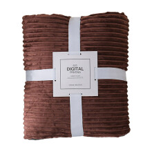 Cable Knit Throw Blanket Cotton Waffle Coral Velvet Queen