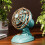 Mini ventilatore da tavolo USB blu silenzioso, portatile e compatto 1