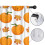 Pumpkin Pattern Thanksgiving Curtains 2 Pack 52x84 in Rod 4