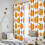 Pumpkin Pattern Thanksgiving Curtains 2 Pack 52x84 in Rod 5