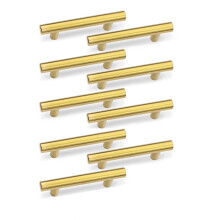 Gold Cabinet Pulls Modern Dresser Handles 10-Pack 5.9x3.78
