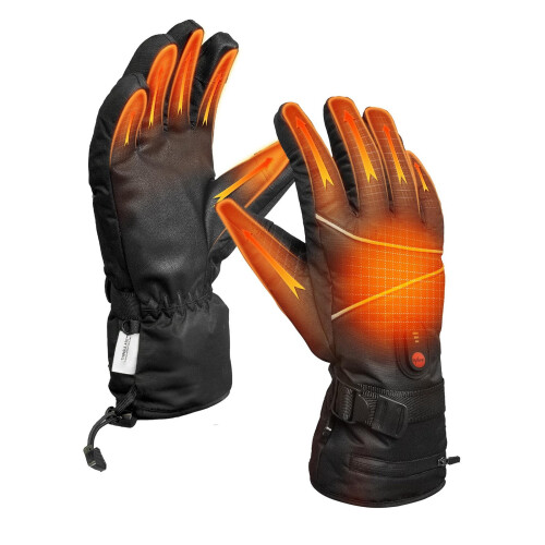 Heated Reusable Touchscreen Gloves for Winter Outdoor Use