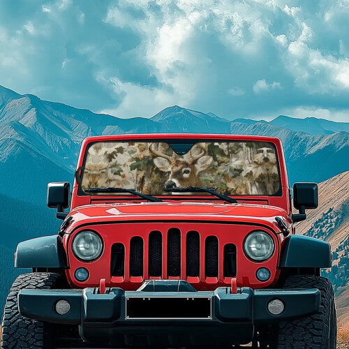 Windshield Sun Shade for Jeep Wrangler JL/JLU and Gladiator 1
