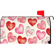 Magnetic Valentine Mailbox Cover Pink Red Heart 21x18 Inch