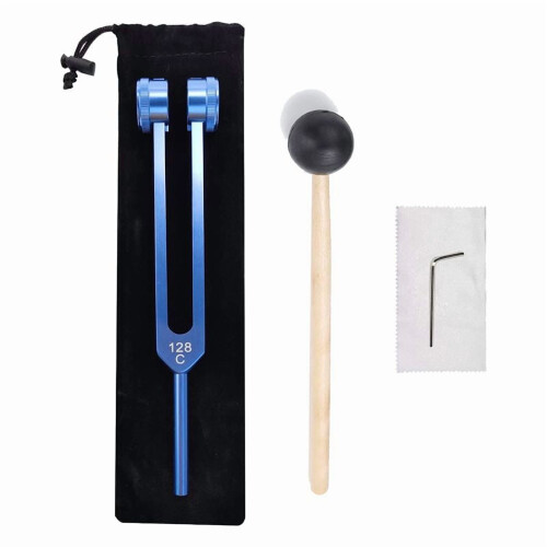 Aluminum Alloy Tuning Fork 128Hz with Hammers