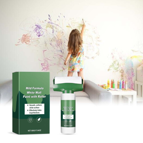 White Touch-Up Emulsion Paint 500g Water-Based Low-Odor 2