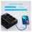 Régua de energia com 6 tomadas CA e 6 portas USB, 3000 W, 2 m 3