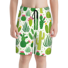 Boy Swim Trunks Cactus Print Quick-Dry Large Size 14-16