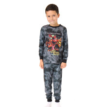 (11-12 Years) Five Nights At Freddy's Long Sleeve Long Leg Pyjama Set (Boys Black)