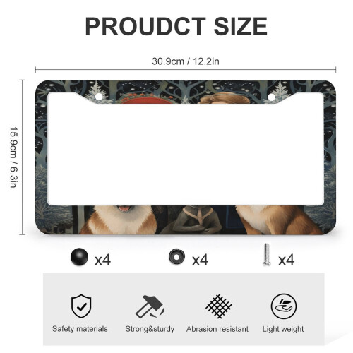 Family Holiday License Plate Frames Aluminum 2 Pack 2