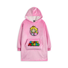 (9-13 Years) Nintendo Super Mario Blanket Hoodie (Girls Pink)