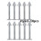 Stainless Steel Labret Studs CZ Opal 4-25 pcs 6