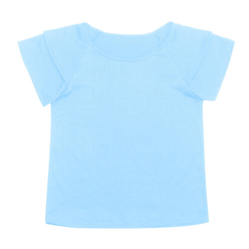 Girls Knot Tunic Top Light Blue M 2