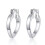 925 Silver Heart-Shaped Hoop Huggie Earrings 1
