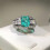 Sterling Silver Green Paraiba Zircon Ring Size 8 1
