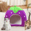 Heated Cat House Indoor Outdoor Foldable with Sponge Padding 2