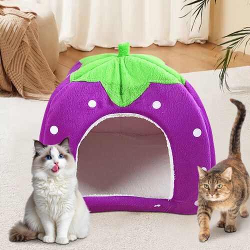 Heated Cat House Indoor Outdoor Foldable with Sponge Padding 1