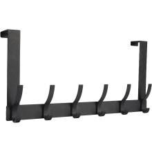 Dörrhängare med 12 krokar, svart, 1-pack