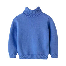 Royal Blue Crochet Sweater for Kids – Long Sleeve Crew