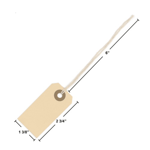 Manila Paper Tags with String 100 pcs 1