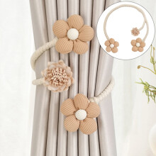 Rope Curtain Tiebacks Boho Flower Design 1 Pc