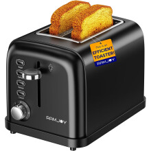 Black Toaster 2-Slice Extra-Wide Slots 7 Shade 900W