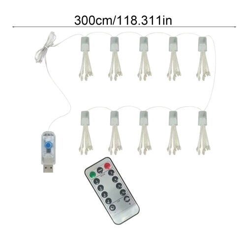 Christmas String Lights Indoor Outdoor 10 Ft 8 Modes USB 2