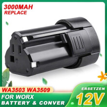 12V 3000mAh Battery for WA3503 WA3504 WA3505 RK2514K2 WA3713