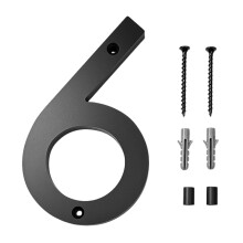 Black Acrylic Floating House Number 5 Inch