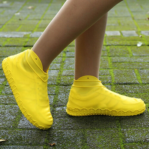 Nonslip Shoe Covers Silicone Blue 3 Pairs