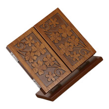 Desktop Makeup Mirror Foldable Three-Sided Wooden 1 Piece