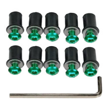 Motorbike Windscreen Screw Set Aluminum M5x16mm