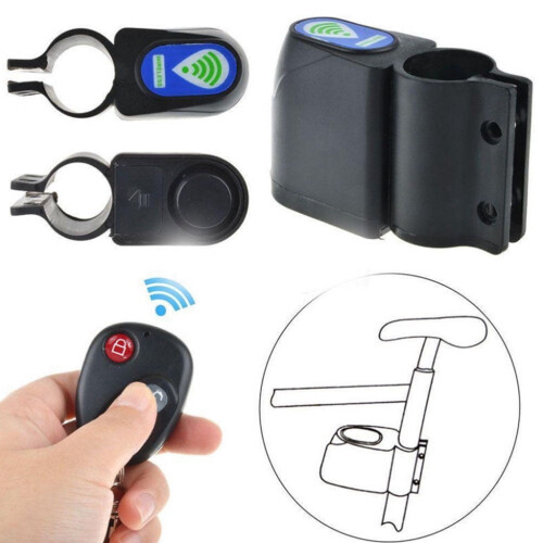 Waterproof Bike Security Alarm Black 1 Set