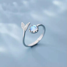 925 Silver Flower Animal Cross Ring with Zircon for Women