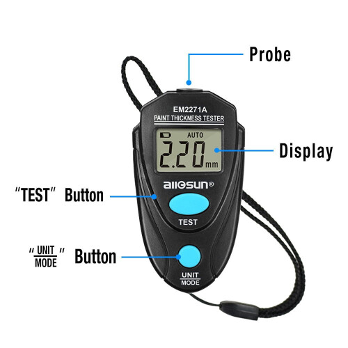 EM2271A Digital Thickness Gauge for Coating Measurement on 2